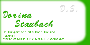 dorina staubach business card